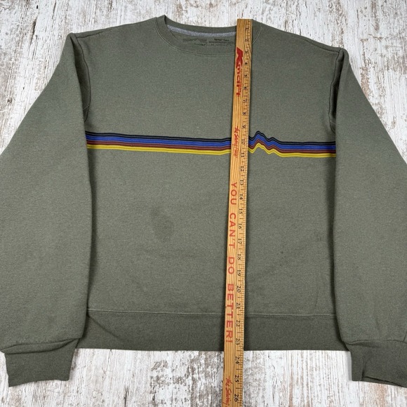 PATAGONIA Ridge Rise Stripe Uprisal‎ Crew Sweatshirt Sleet Green Women Sz S - Picture 5 of 9